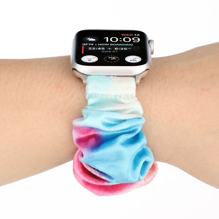 Frendorf | Flanell Haar Ring  Armband Uhrband Für Apple Watch Serie 9&8&7 41mm / SE 3&SE 2&6&SE&5&4 40mm / 3&2&1 38mm(20)