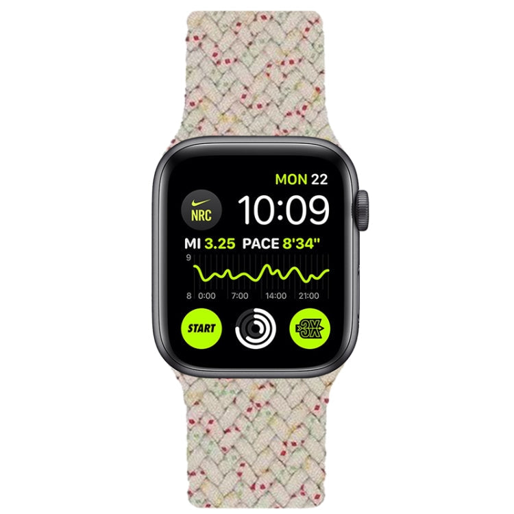 Frerndorf | Nylon Einfach-wendebar Geflochtenes Armband Für Apple Watch Ultra 49mm&Watch Ultra 2 49mm / Series 9&8&7 45mm / SE 3&SE 2&6&SE&5&4 44mm / 3&2&1 42mm, Länge:M 155mm (Starlight Weiß)