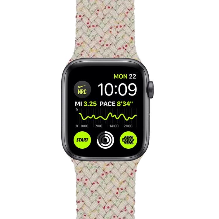 Frerndorf | Nylon Einfach-wendebar Geflochtenes Armband Für Apple Watch Ultra 49mm&Watch Ultra 2 49mm / Series 9&8&7 45mm / SE 3&SE 2&6&SE&5&4 44mm / 3&2&1 42mm, Länge:M 155mm (Starlight Weiß)