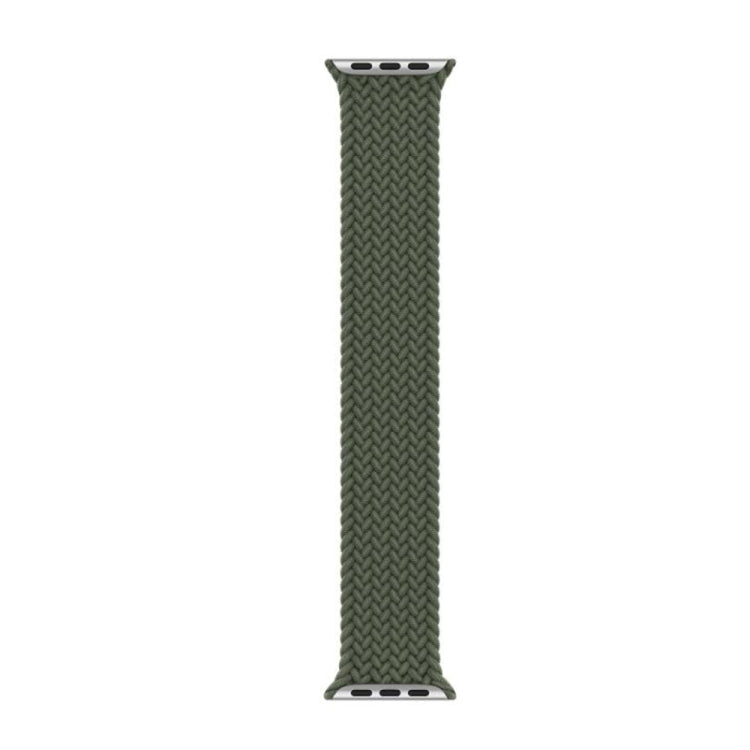 Frerndorf | Nylon Einfach-Dreh Geflochtenes Armband Für Apple Watch Series 7 45mm / 6 & SE & 5 & 4 44mm / 3 & 2 & 1 42mm, Länge:L 170mm (Olivegrün)