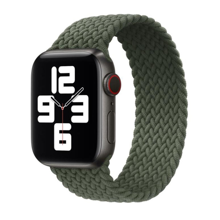 Frerndorf | Nylon Einfach-Dreh Geflochtenes Armband Für Apple Watch Series 7 45mm / 6 & SE & 5 & 4 44mm / 3 & 2 & 1 42mm, Länge:L 170mm (Olivegrün)