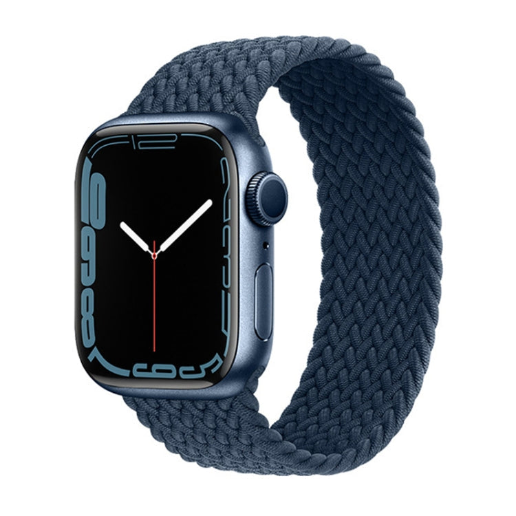 Frerndorf | Nylon Single-Turn Geflochtenes Armband für Apple Watch Ultra 49mm & Watch Ultra 2 49mm / Series 9 & 8 & 7 45mm / SE 3 & SE 2 & 6 & SE & 5 & 4 44mm / 3 & 2 & 1 42mm, Länge: L 170mm (Starlight Blue)