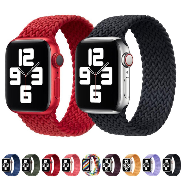 Frerndorf | Nylon-Einzelturn geflochtenes Armband für Apple Watch Ultra 49mm&Watch Ultra 2 49mm / Serie 9&8&7 45mm / SE 3&SE 2&6&SE&5&4 44mm / 3&2&1 42mm, Länge:L 170mm (Schwarz)