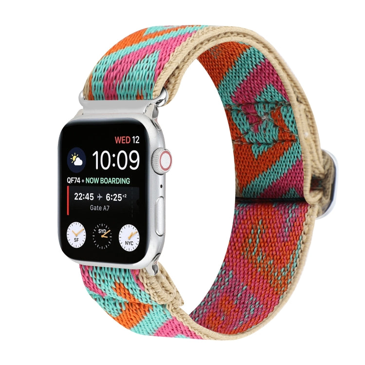 Frerndorf | Metall Japanische Schnalle Elastisches Nylon Uhrenarmband Für Apple Watch Ultra 49mm&Watch Ultra 2 49mm / Series 9&8&7 45mm / SE 3&SE 2&6&SE&5&4 44mm / 3&2&1 42mm(14)