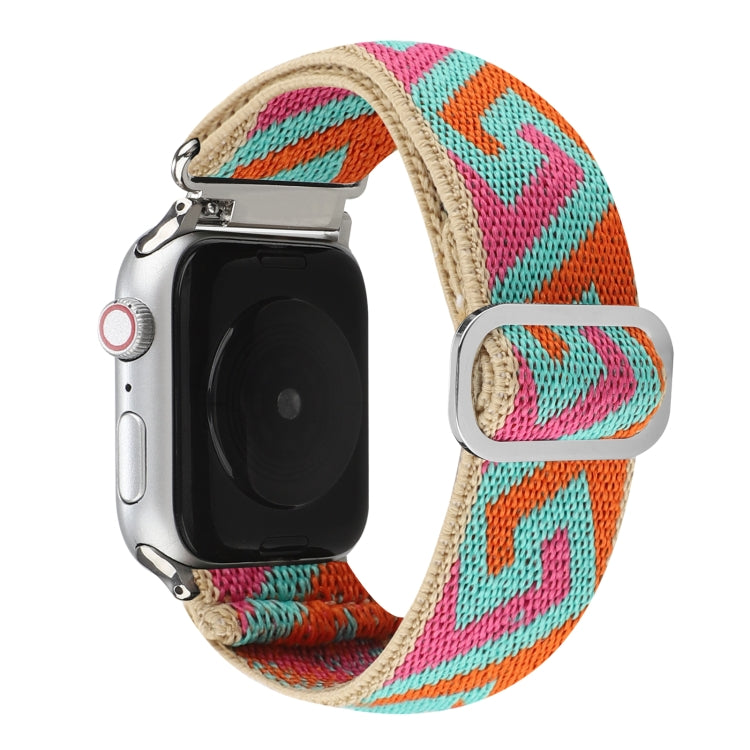 Frerndorf | Metall Japanische Schnalle Elastisches Nylon Uhrenarmband Für Apple Watch Ultra 49mm&Watch Ultra 2 49mm / Series 9&8&7 45mm / SE 3&SE 2&6&SE&5&4 44mm / 3&2&1 42mm(14)
