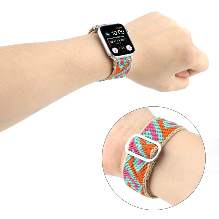 Frerndorf | Metall Japanische Schnalle Elastisches Nylon Uhrenarmband Für Apple Watch Ultra 49mm&Watch Ultra 2 49mm / Series 9&8&7 45mm / SE 3&SE 2&6&SE&5&4 44mm / 3&2&1 42mm(14)