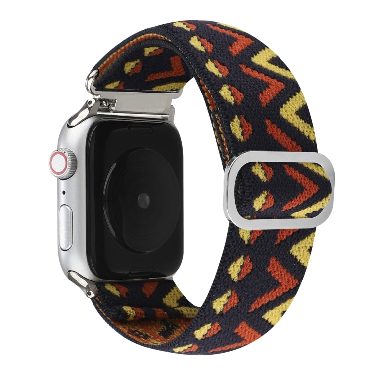 Frerndorf | Metall Japanische Schnalle Elastisches Nylon Uhrenarmband Für Apple Watch Series 7 45mm / 6 & SE & 5 & 4 44mm / 3 & 2 & 1 42mm(15)