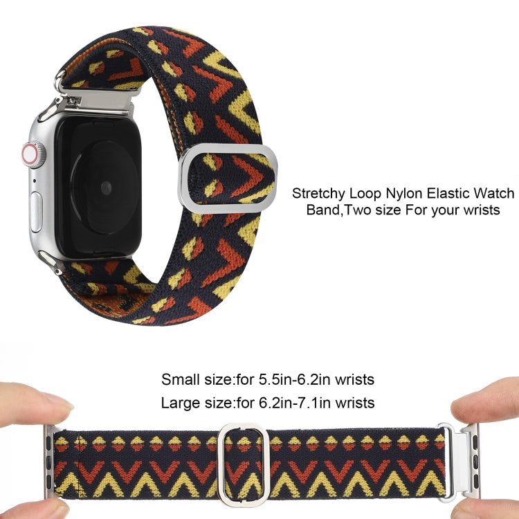 Frerndorf | Metall Japanische Schnalle Elastisches Nylon Uhrenarmband Für Apple Watch Series 7 45mm / 6 & SE & 5 & 4 44mm / 3 & 2 & 1 42mm(15)
