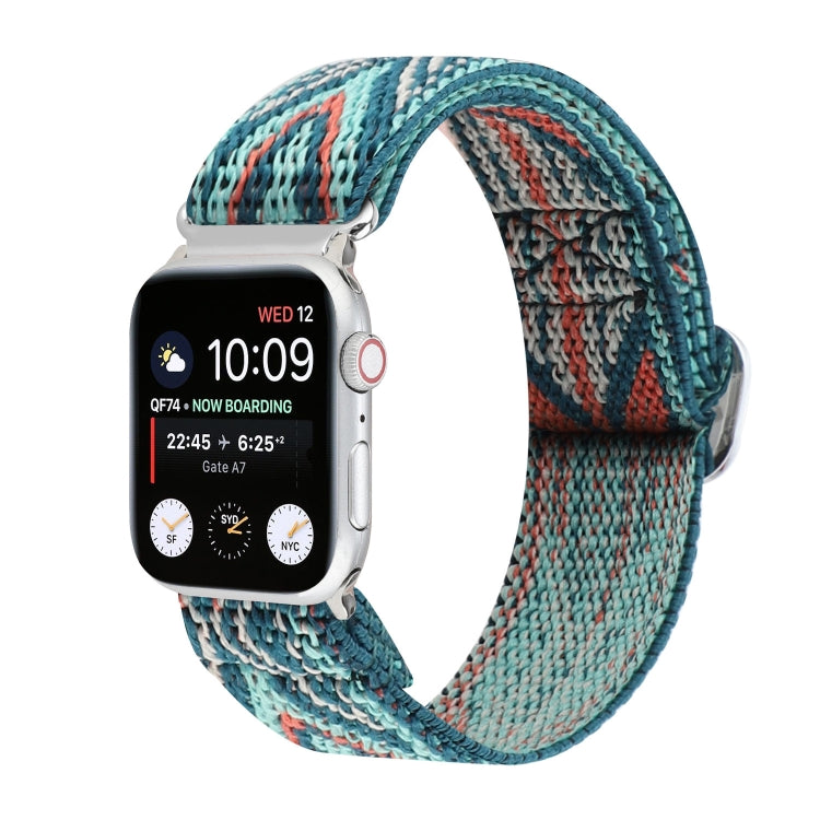 Frerndorf | Metall Japanische Schnalle Elastisches Nylon Uhrenarmband für Apple Watch Ultra 49mm&Watch Ultra 2 49mm / Series 9&8&7 45mm / SE 3&SE 2&6&SE&5&4 44mm / 3&2&1 42mm(17)