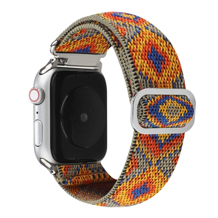 Frerndorf | Metall Japanische Schnalle Elastisches Nylon Uhrenband Für Apple Watch Serie 9&8&7 41mm / SE 3&SE 2&6&SE&5&4 40mm / 3&2&1 38mm(1)