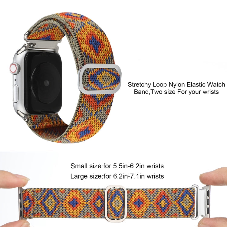 Frerndorf | Metall Japanische Schnalle Elastisches Nylon Uhrenband Für Apple Watch Serie 9&8&7 41mm / SE 3&SE 2&6&SE&5&4 40mm / 3&2&1 38mm(1)
