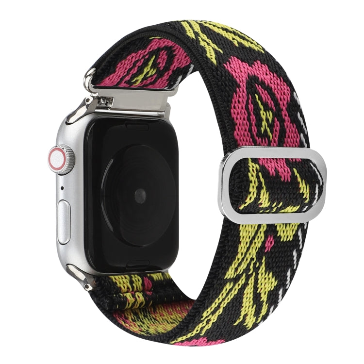 Frerndorf | Metall Japanische Schnalle Elastisches Nylon Uhrenband Für Apple Watch Serie 9&8&7 41mm / SE 3&SE 2&6&SE&5&4 40mm / 3&2&1 38mm(6)