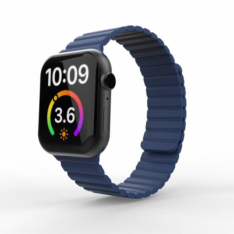 Frerndorf | Magnetisches Loop-Armband für Apple Watch Series 9&8&7 41mm / SE 3&SE 2&6&SE&5&4 40mm / 3&2&1 38mm (Blau)