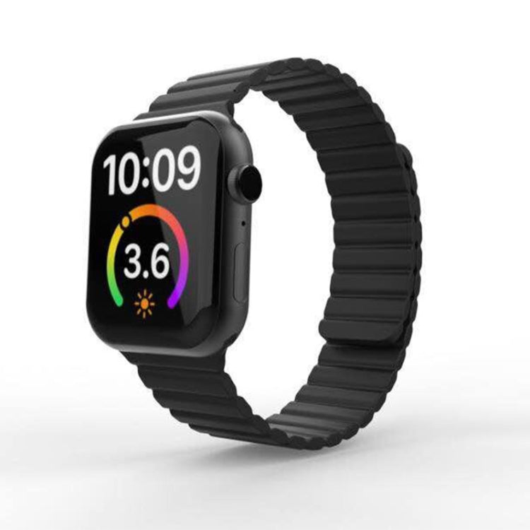 Frerndorf | Magnetisches Loop-Uhrenarmband für Apple Watch Series 7 45mm / 6 & SE & 5 & 4 44mm / 3 & 2 & 1 42mm (Schwarz)