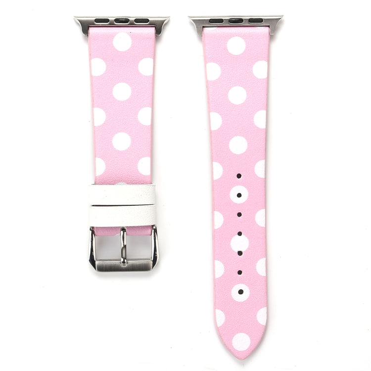 Frendorf | Fashion Dot Serie Uhrband für Apple Watch Series 7 41mm / 6 & SE & 5 & 4 40mm / 3 & 2 & 1 38mm (Rosa Weiß)