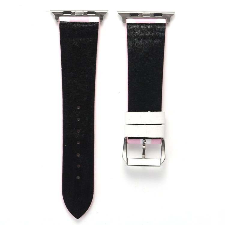 Frendorf | Fashion Dot Serie Uhrband für Apple Watch Series 7 41mm / 6 & SE & 5 & 4 40mm / 3 & 2 & 1 38mm (Rosa Weiß)