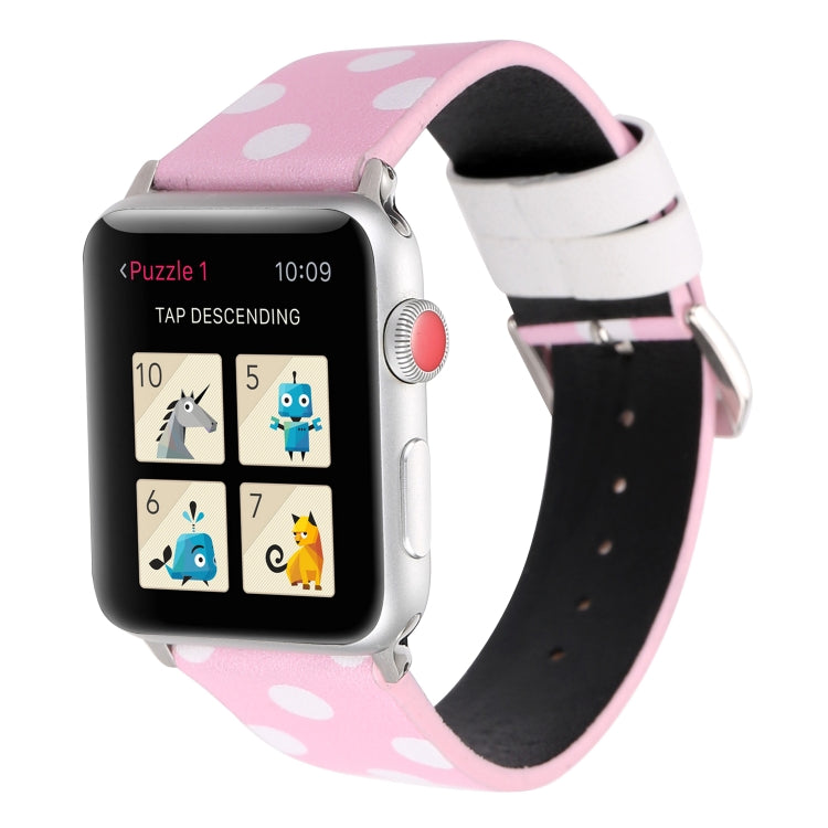 Frendorf | Fashion Dot Serie Uhrband für Apple Watch Series 7 41mm / 6 & SE & 5 & 4 40mm / 3 & 2 & 1 38mm (Rosa Weiß)