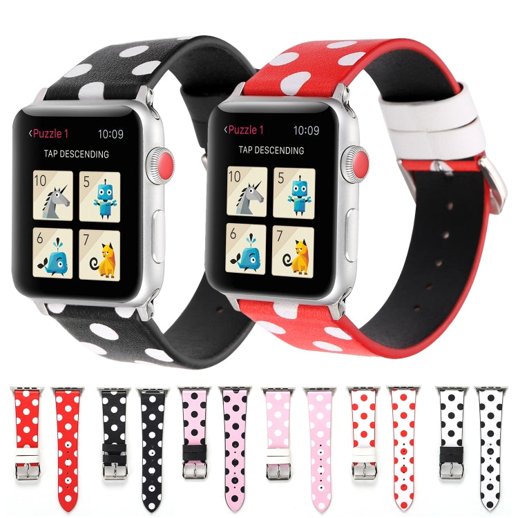 Frendorf | Fashion Dot Serie Uhrband für Apple Watch Series 7 41mm / 6 & SE & 5 & 4 40mm / 3 & 2 & 1 38mm (Rosa Weiß)