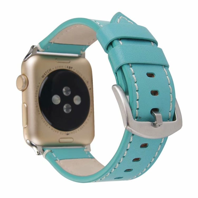 Frendorf | Kalbleder Echtes Leder Uhrenarmband für Apple Watch Series 7 41mm / 6 & SE & 5 & 4 40mm / 3 & 2 & 1 38mm (Blau)
