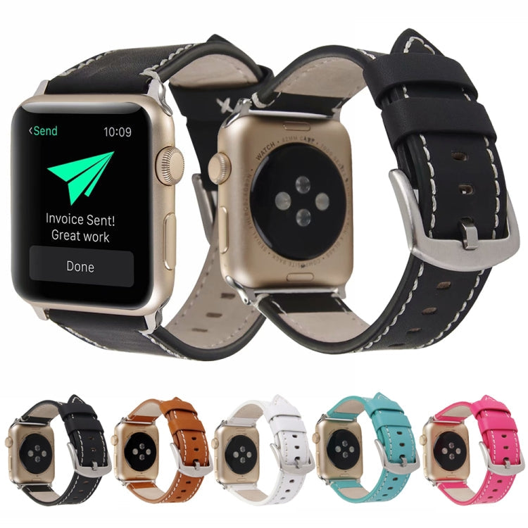 Frendorf | Kalbleder Echtes Leder Uhrenarmband für Apple Watch Series 7 41mm / 6 & SE & 5 & 4 40mm / 3 & 2 & 1 38mm (Blau)