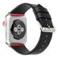 Frerndorf | Love Series Leder Uhrenarmband für Apple Watch Ultra 49mm & Watch Ultra 2 49mm / Series 9 & 8 & 7 45mm / SE 3 & SE 2 & 6 & SE & 5 & 4 44mm / 3 & 2 & 1 42mm (Schwarz Rot Weiß Herz)