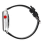 Frerndorf | Love Series Leder Uhrenarmband für Apple Watch Ultra 49mm & Watch Ultra 2 49mm / Series 9 & 8 & 7 45mm / SE 3 & SE 2 & 6 & SE & 5 & 4 44mm / 3 & 2 & 1 42mm (Schwarz Rot Weiß Herz)