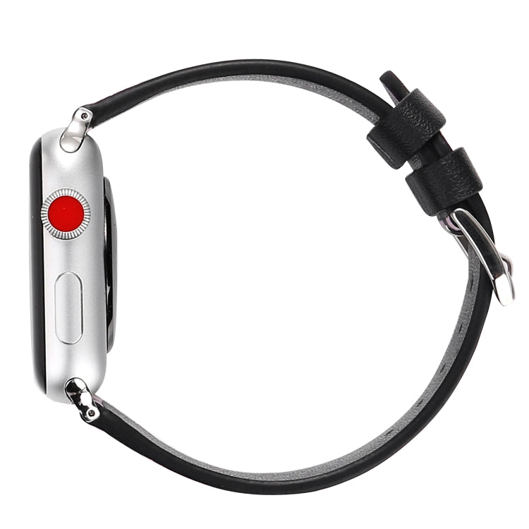 Frerndorf | Love Series Leder Uhrenarmband für Apple Watch Ultra 49mm & Watch Ultra 2 49mm / Series 9 & 8 & 7 45mm / SE 3 & SE 2 & 6 & SE & 5 & 4 44mm / 3 & 2 & 1 42mm (Schwarz Rot Weiß Herz)