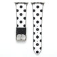Frendorf | Fashion Wave Punkt Serie Leder Uhrenarmband Für Apple Watch Serie 9&8&7 41mm / SE 3&SE 2&6&SE&5&4 40mm / 3&2&1 38mm (Schwarze Wellenpunkte Auf Weiß)