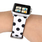 Frendorf | Fashion Wave Punkt Serie Leder Uhrenarmband Für Apple Watch Serie 9&8&7 41mm / SE 3&SE 2&6&SE&5&4 40mm / 3&2&1 38mm (Schwarze Wellenpunkte Auf Weiß)