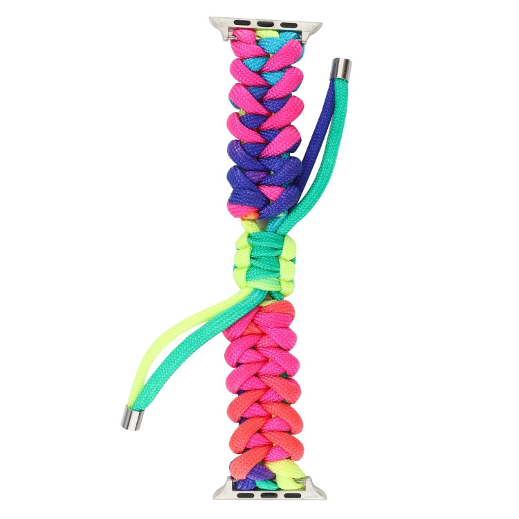 Frerndorf | Regenschirm Schnur Regenbogen Uhrband Für Apple Watch Serie 9&8&7 41mm / SE 3&SE 2&6&SE&5&4 40mm / 3&2&1 38mm(B)