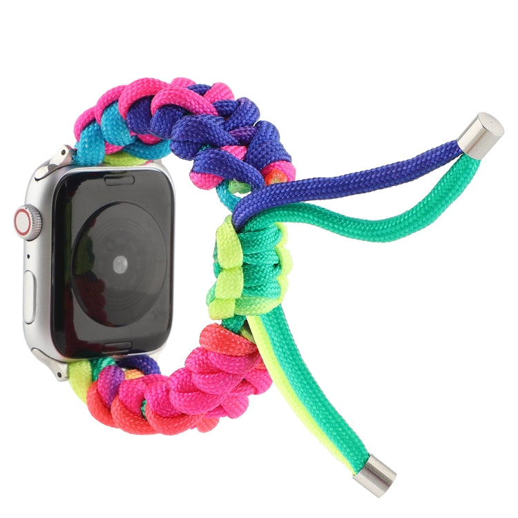 Frerndorf | Regenschirm Schnur Regenbogen Uhrband Für Apple Watch Serie 9&8&7 41mm / SE 3&SE 2&6&SE&5&4 40mm / 3&2&1 38mm(B)