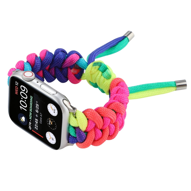 Frerndorf | Regenschirm Schnur Regenbogen Uhrband Für Apple Watch Serie 9&8&7 41mm / SE 3&SE 2&6&SE&5&4 40mm / 3&2&1 38mm(B)
