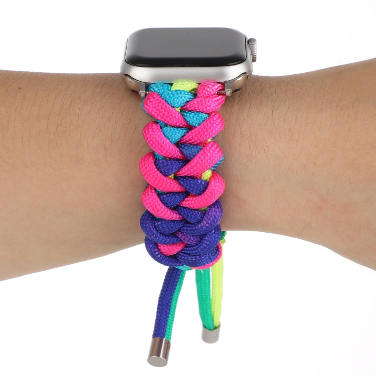 Frerndorf | Regenschirm Schnur Regenbogen Uhrband Für Apple Watch Serie 9&8&7 41mm / SE 3&SE 2&6&SE&5&4 40mm / 3&2&1 38mm(B)