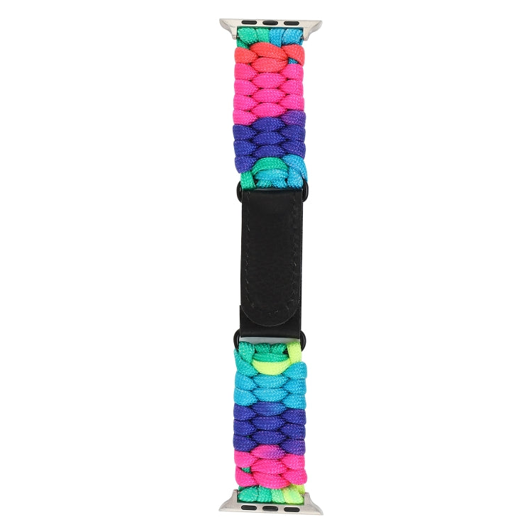 Frerndorf | Regenschirm Cord Regenbogen Uhrenarmband für Apple Watch Series 7 41mm / 6 & SE & 5 & 4 40mm / 3 & 2 & 1 38mm(C)