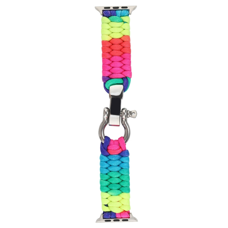 Frerndorf | Regenschirm Schnur Regenbogen Uhrband Für Apple Watch Series 9&8&7 41mm / SE 3&SE 2&6&SE&5&4 40mm / 3&2&1 38mm(D)