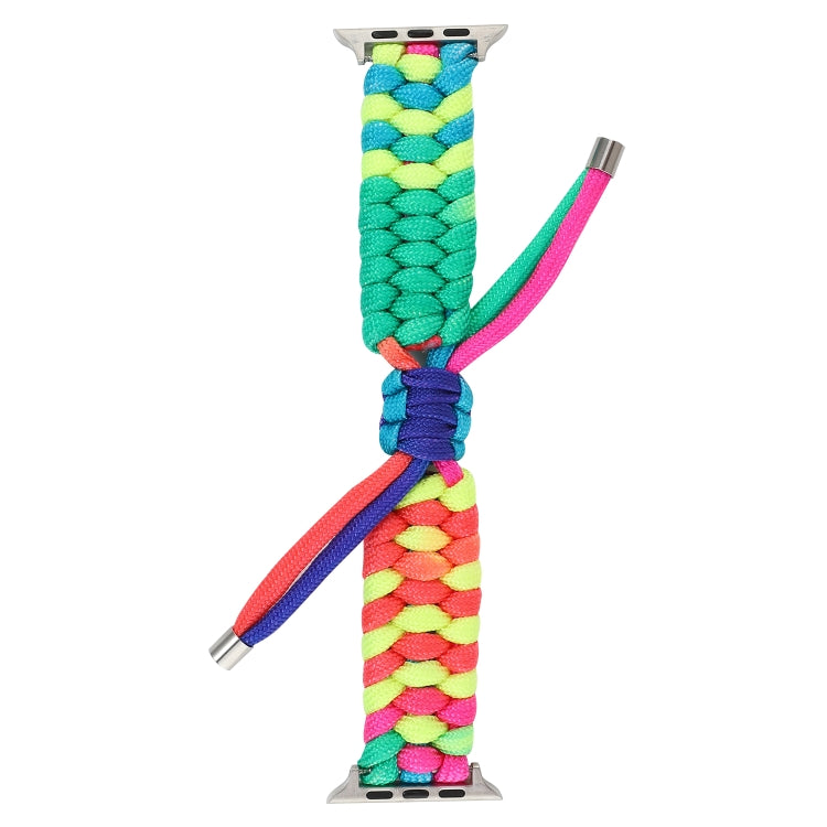 Frerndorf | Regenschirm Schnur Regenbogen Uhr Band Für Apple Watch Ultra 49mm&Watch Ultra 2 49mm / Serie 9&8&7 45mm / SE 3&SE 2&6&SE&5&4 44mm / 3&2&1 42mm(A)