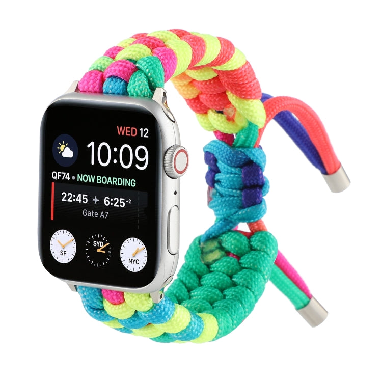 Frerndorf | Regenschirm Schnur Regenbogen Uhr Band Für Apple Watch Ultra 49mm&Watch Ultra 2 49mm / Serie 9&8&7 45mm / SE 3&SE 2&6&SE&5&4 44mm / 3&2&1 42mm(A)