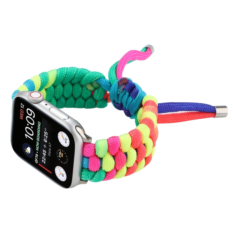 Frerndorf | Regenschirm Schnur Regenbogen Uhr Band Für Apple Watch Ultra 49mm&Watch Ultra 2 49mm / Serie 9&8&7 45mm / SE 3&SE 2&6&SE&5&4 44mm / 3&2&1 42mm(A)
