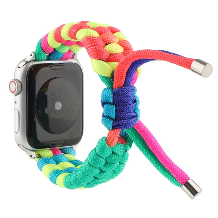 Frerndorf | Regenschirm Schnur Regenbogen Uhr Band Für Apple Watch Ultra 49mm&Watch Ultra 2 49mm / Serie 9&8&7 45mm / SE 3&SE 2&6&SE&5&4 44mm / 3&2&1 42mm(A)