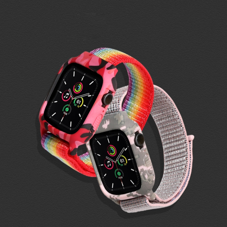 Frerndorf | Nylon-Handgelenkbanduhr für Apple Watch Series 7 41mm / 6 & SE & 5 & 4 40mm / 3 & 2 & 1 38mm (Schwarz)
