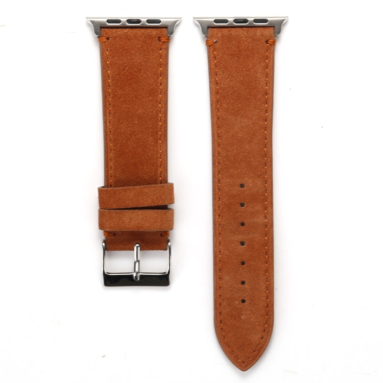Frerndorf | Frosted Echtes Leder Uhrband Für Apple Watch Series 7 41mm / 6 & SE & 5 & 4 40mm / 3 & 2 & 1 38mm(Braun)