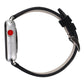 Frerndorf | Frosted Echtes Leder Uhrenarmband Für Apple Watch Series 7 45mm / 6 & SE & 5 & 4 44mm / 3 & 2 & 1 42mm (Schwarz)