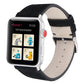 Frerndorf | Frosted Echtes Leder Uhrenarmband Für Apple Watch Series 7 45mm / 6 & SE & 5 & 4 44mm / 3 & 2 & 1 42mm (Schwarz)