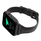 Frendorf | Für Apple Watch Series 7 41mm / 6 & SE & 5 & 4 40mm / 3 & 2 & 1 38mm Crazy Horse Texture Echtes Leder Armband (Schwarz)