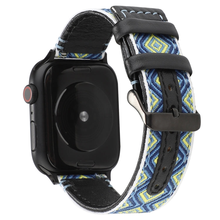 Frendorf | Für Apple Watch Series 7 41mm / 6 & SE & 5 & 4 40mm / 3 & 2 & 1 38mm Ethnischer Stil Echtes Leder Armband (Ländlich)