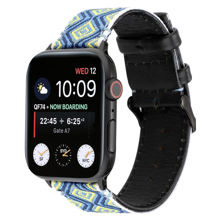 Frendorf | Für Apple Watch Series 7 41mm / 6 & SE & 5 & 4 40mm / 3 & 2 & 1 38mm Ethnischer Stil Echtes Leder Armband (Ländlich)