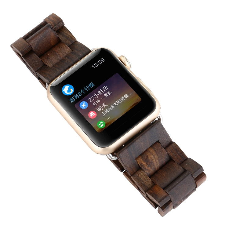 Frerndorf | Holz Uhr Band für Apple Watch Series 7 45mm / 6 & SE & 5 & 4 44mm / 3 & 2 & 1 42mm (Dunkelbraun)
