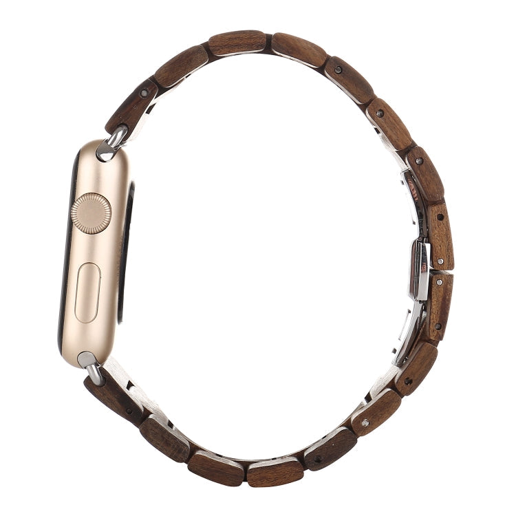 Frerndorf | Holz Uhr Band für Apple Watch Series 7 45mm / 6 & SE & 5 & 4 44mm / 3 & 2 & 1 42mm (Dunkelbraun)