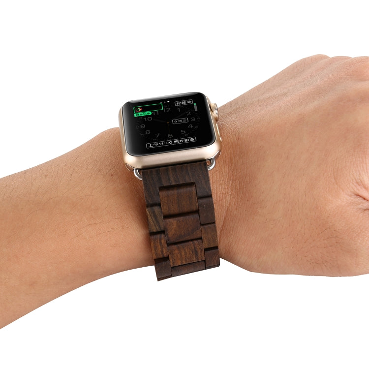 Frerndorf | Holz Uhr Band für Apple Watch Series 7 45mm / 6 & SE & 5 & 4 44mm / 3 & 2 & 1 42mm (Dunkelbraun)