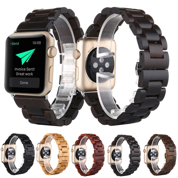 Frerndorf | Holz Uhr Band für Apple Watch Series 7 45mm / 6 & SE & 5 & 4 44mm / 3 & 2 & 1 42mm (Dunkelbraun)